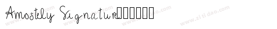 Amostely Signature字体转换